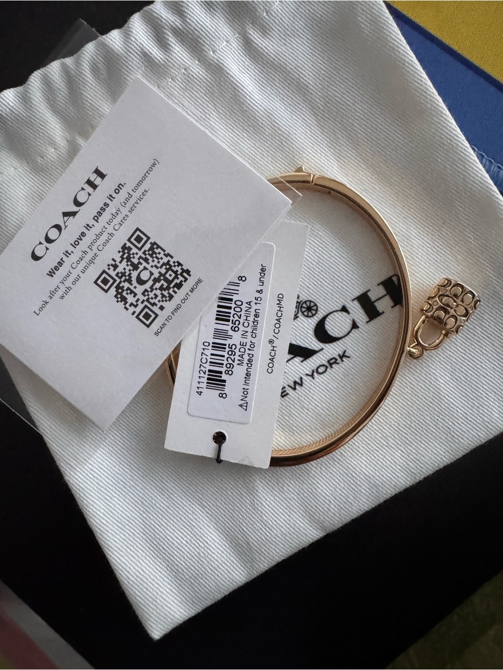 Coach Jewelry | Gold Padlock Bangle Bracelet - NWT - Picture 2 of 4